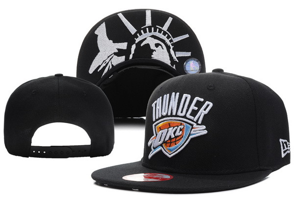 Oklahoma City Thunder Black Snapback Hat XDF 5